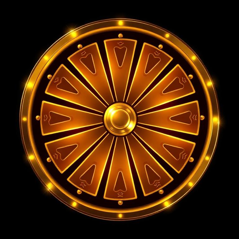 Golden segmented spin wheel thumbnail for the 6PPP Lucky Wheel game